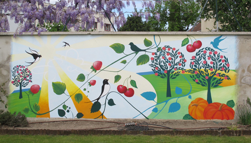  mur d'un potager chez un particulier